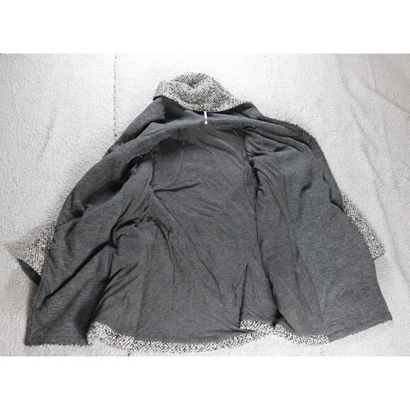 Free People Coat Womens Small Satellite Image Tweed Hooded Swing Wool Blend - Picture 5 of 12